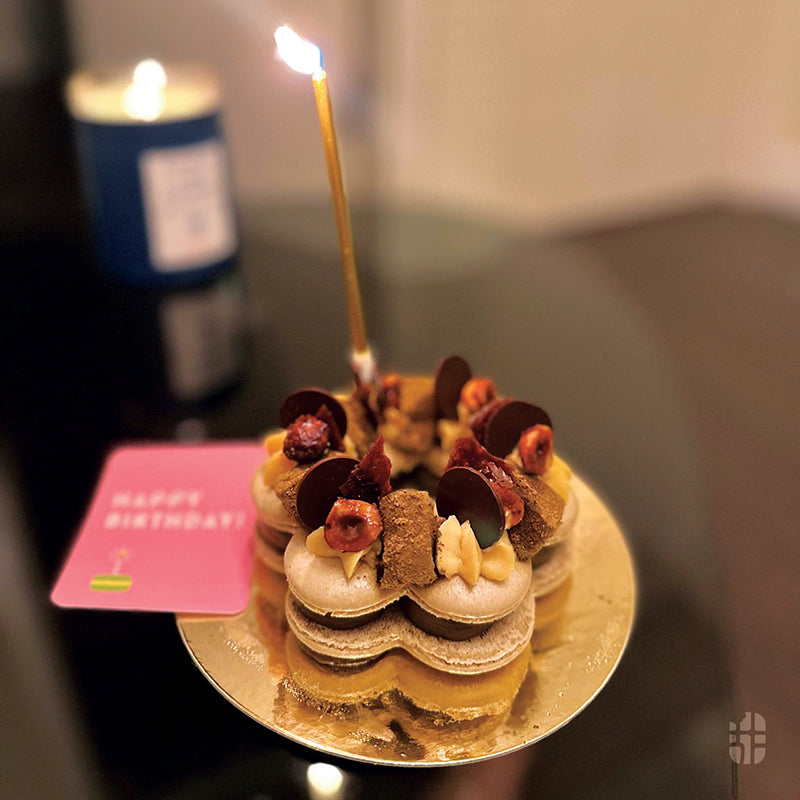 焙茶榛果蕨餅馬卡龍環 Hojicha Hazelnut Macaron Ring