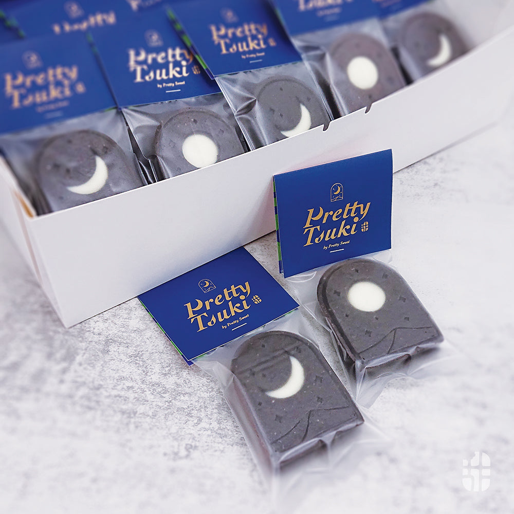 朱古力焦糖月亮餅 (3件) Pretty Tsuki Caramel Chocolate Sandwich Cookie (3pcs)